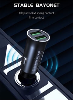 Recci 24W Travel Car Charger Fast Charging Dual USB Port 12-24V Car Adapter Compatible With iPhone 13 14 15 16 iPad Samsung Xiaomi Airpods Apple Watch Huawei Grey  - Image 5