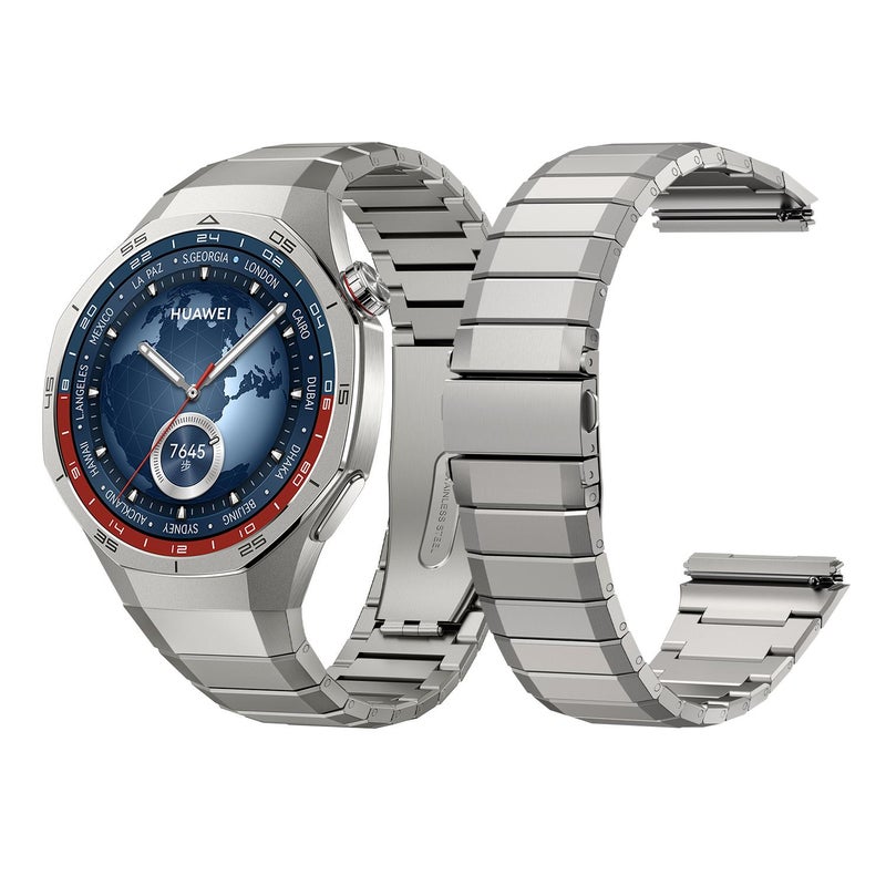 erorex For Huawei Watch Gt5 Pro 46Mm Bamboo Jump Buckle Titanium Alloy Watch Band(Black) - Image 5