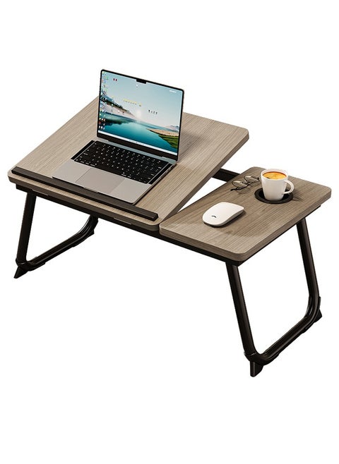 Laptop Bed Tray Desk, Adjustable Folding Laptop Bed Table, Portable Standing Desk, Foldable Lap Tablet Desk with Cup Holder for Bed Couch Sofa Floor