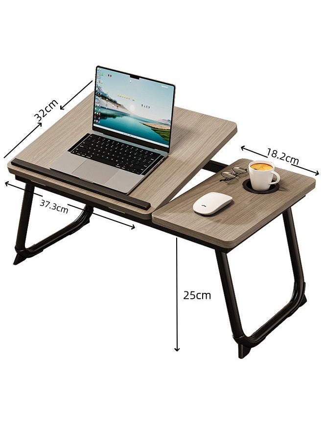 JANTENS - Laptop Bed Tray Desk, Adjustable Folding Laptop Bed Table, Portable Standing Desk, Foldable Lap Tablet Desk with Cup Holder for Bed Couch Sofa Floor - Image 1