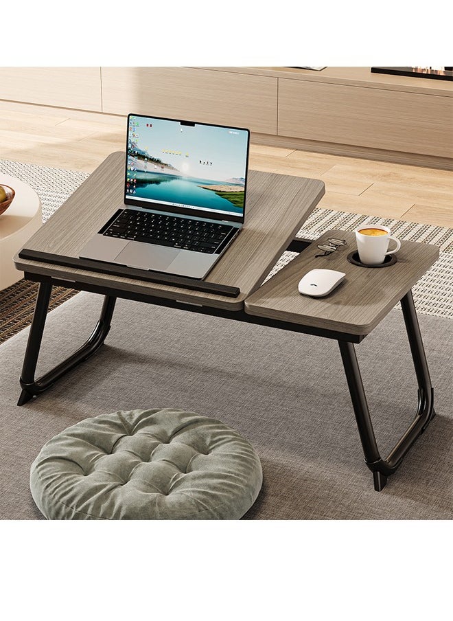 JANTENS - Laptop Bed Tray Desk, Adjustable Folding Laptop Bed Table, Portable Standing Desk, Foldable Lap Tablet Desk with Cup Holder for Bed Couch Sofa Floor - Image 1