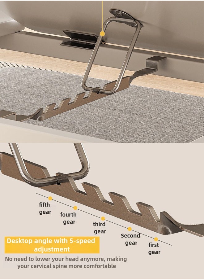 JANTENS - Laptop Bed Tray Desk, Adjustable Folding Laptop Bed Table, Portable Standing Desk, Foldable Lap Tablet Desk with Cup Holder for Bed Couch Sofa Floor - Image 1