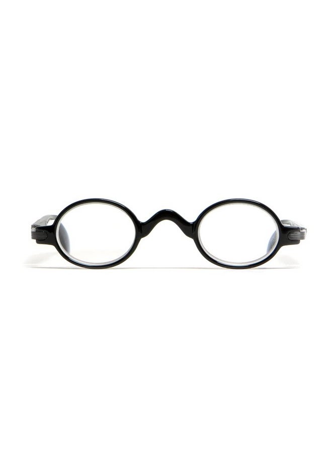Calabria - R314/R501S Vintage Retro Metal Reading Glasses +2.00 Black For Men & Women Designer Professor Round One Power Readers - Image 1