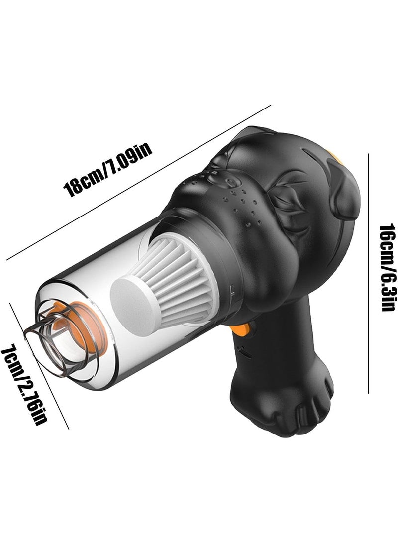 4 In 1 Car Vacuum and home Vacuum Cleaner High Power Cordless Hand Vacuum - Portable Dog Head Shape Dust Cleaner Quiet Car Vacuums For Car, Desk, Pet Hair - Image 5