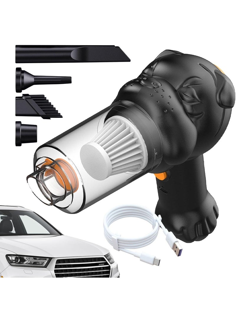 4 In 1 Car Vacuum and home Vacuum Cleaner High Power Cordless Hand Vacuum - Portable Dog Head Shape Dust Cleaner Quiet Car Vacuums For Car, Desk, Pet Hair - Image 1