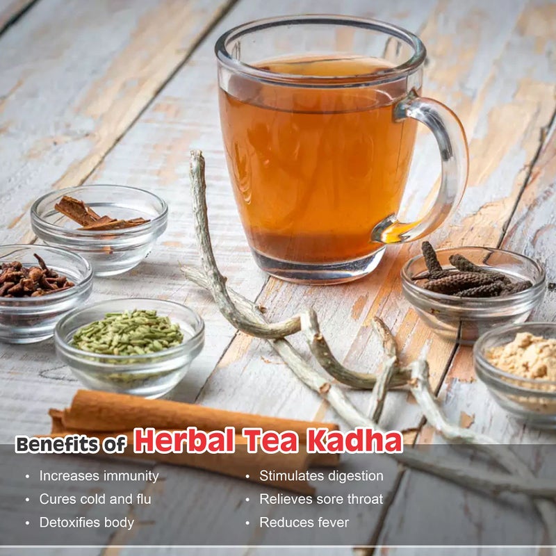Dhampurgreen Herbal Tea Kadha, 250G | Chai Powder For Immunity Booster Boosting, Gut For Health, Kaadha Tea For Cold, Fever - Image 4