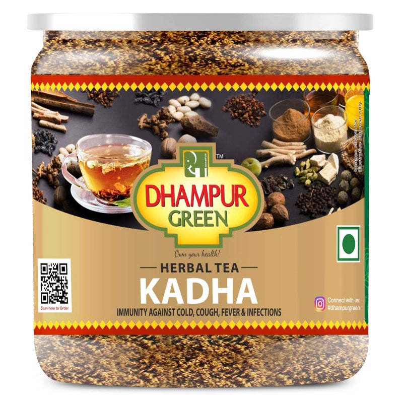 Dhampurgreen Herbal Tea Kadha, 250G | Chai Powder For Immunity Booster Boosting, Gut For Health, Kaadha Tea For Cold, Fever - Image 1