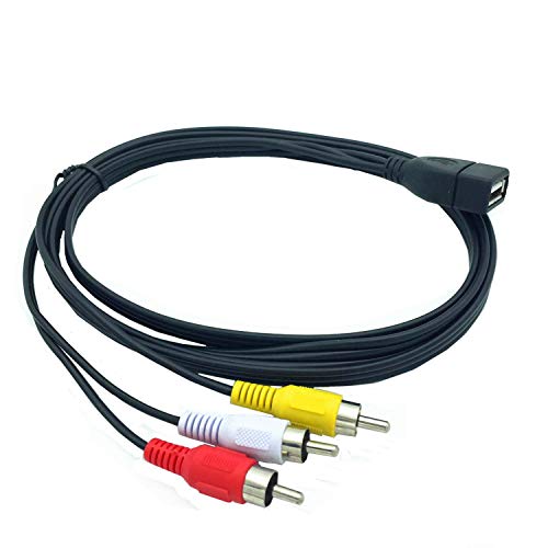 ANRANK UR20315AK 5FT/1.5M USB A Female to 3 RCA AV Audio Video Cable Cord Adapter for TV HDTV DVD - Image 4