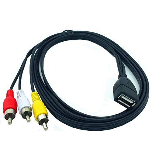 ANRANK UR20315AK 5FT/1.5M USB A Female to 3 RCA AV Audio Video Cable Cord Adapter for TV HDTV DVD - Image 3