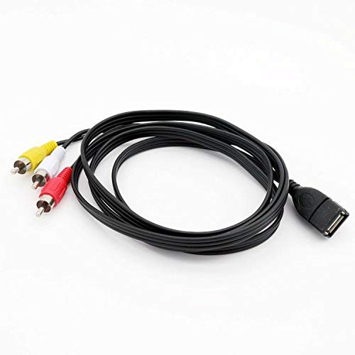 ANRANK UR20315AK 5FT/1.5M USB A Female to 3 RCA AV Audio Video Cable Cord Adapter for TV HDTV DVD - Image 5