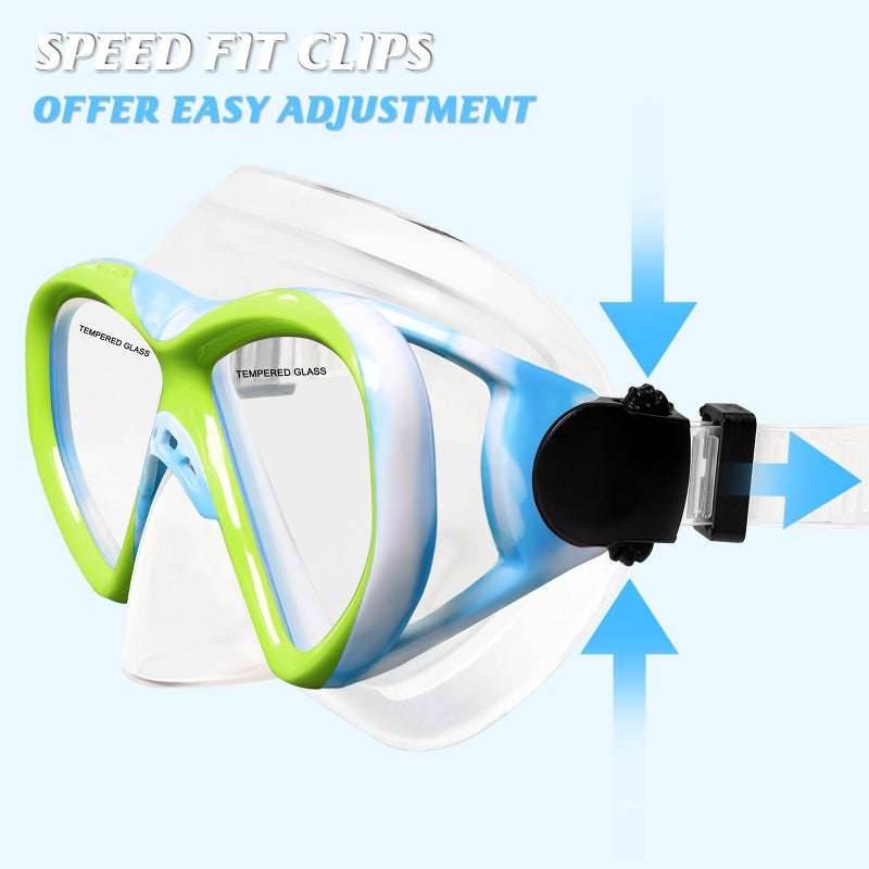 ACQCES Kids Swim Goggles Snorkel Diving Mask for Boys Girls Ages 5-15, Two-Color Anti-Fog Swimming Goggles with Nose Cover (1PCS Blue) - Image 4