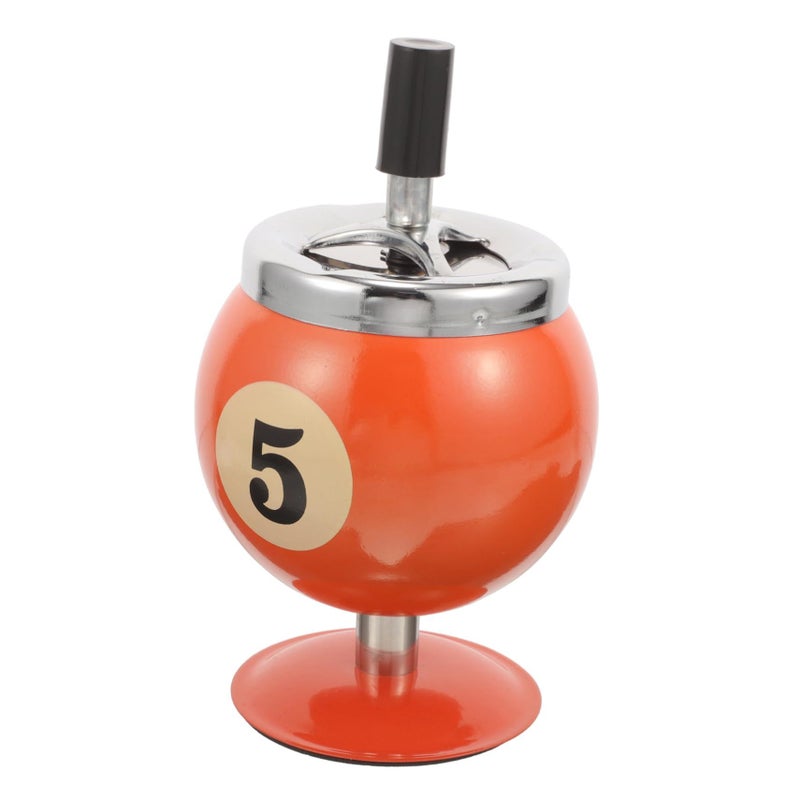 Metal Windproof Ashtray Billiards Shape With Stable Base Easy To Clean Portable - Image 2