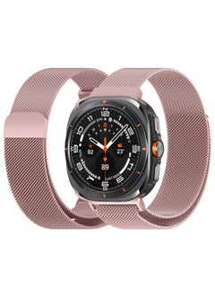 CATANES (for Samsung Galaxy Watch 7 Ultra) Milanese Loop, Metal Mesh Adjustable Strap, Magnetic Clasp Mesh Bands Stainless Steel Metal Connector Rose Gold  - Image 2