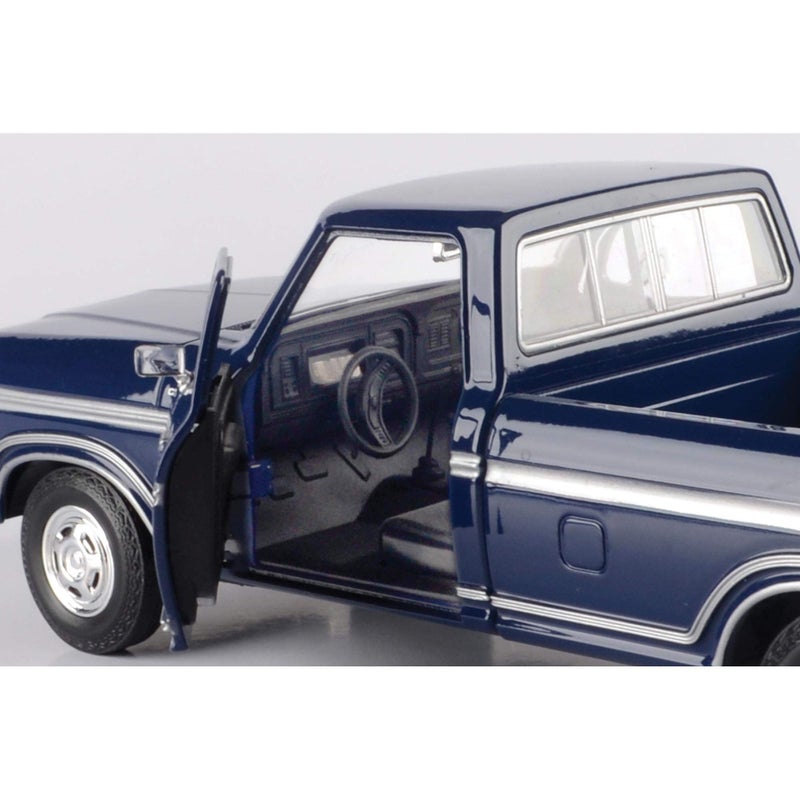 MOTORMAX 1979 فورد F-150 بيك أب شاحنة زرقاء داكنة 1/24 نموذج سيارة مصنوعة من المعدن بواسطة موتورماكس - Image 4