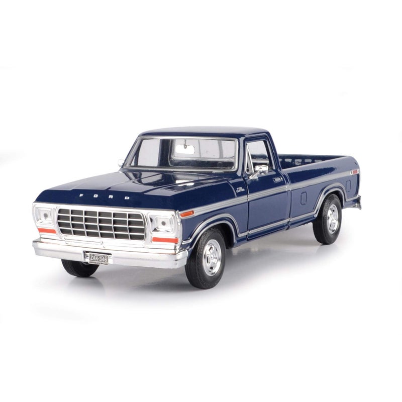 MOTORMAX 1979 فورد F-150 بيك أب شاحنة زرقاء داكنة 1/24 نموذج سيارة مصنوعة من المعدن بواسطة موتورماكس - Image 1