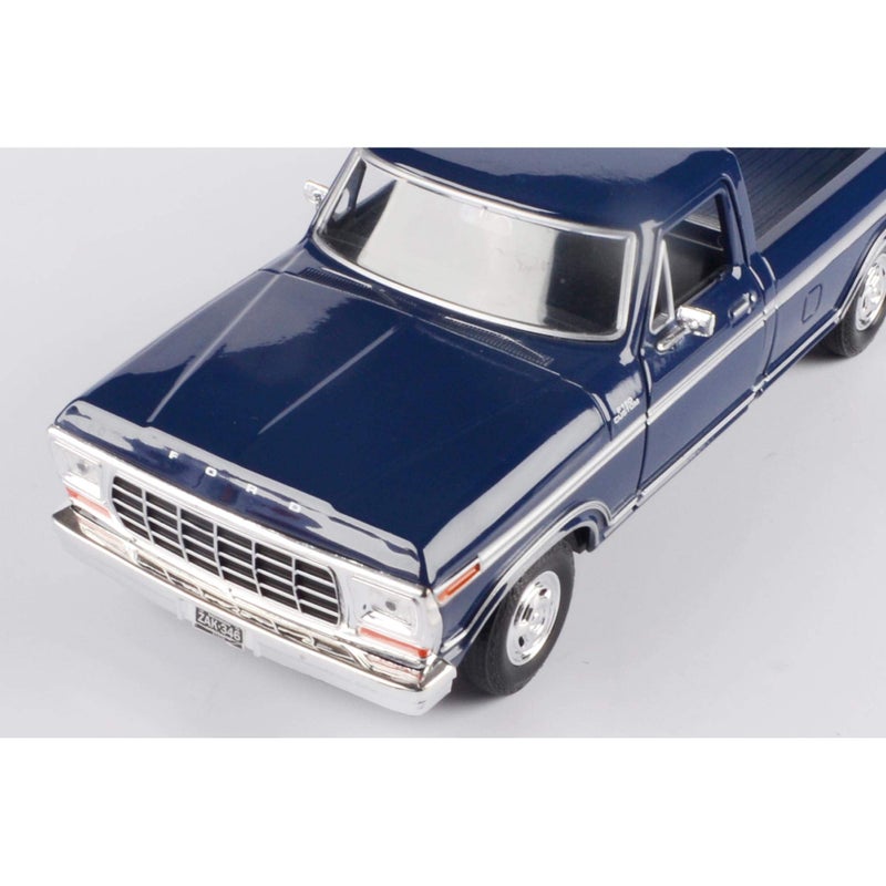 MOTORMAX 1979 فورد F-150 بيك أب شاحنة زرقاء داكنة 1/24 نموذج سيارة مصنوعة من المعدن بواسطة موتورماكس - Image 5