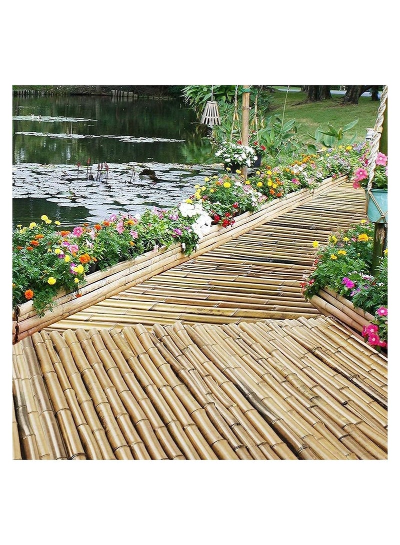 LINGWEI Natural Thick Bamboo Stick Flowers Plant Support Vine Garden Canes Decorative Poles ( 20pcs)  - Image 2
