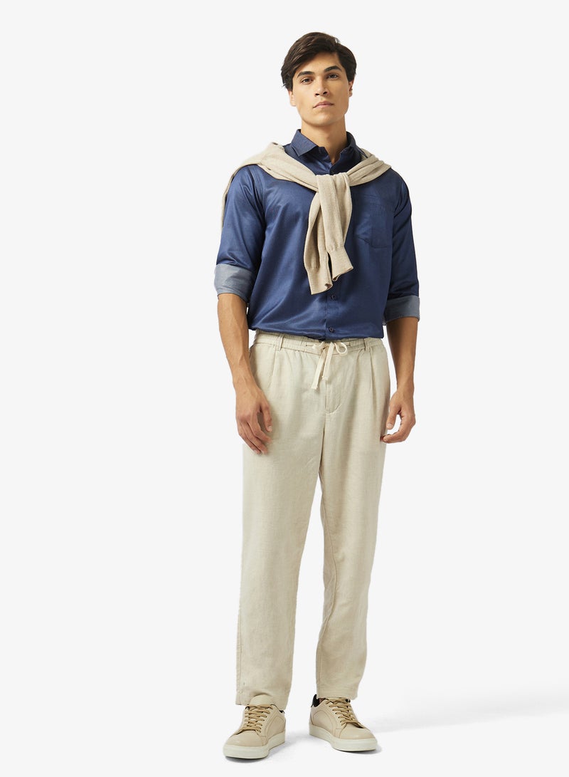 Robert Wood Mens Shirts Oxford Self Diamond Weave - Image 4