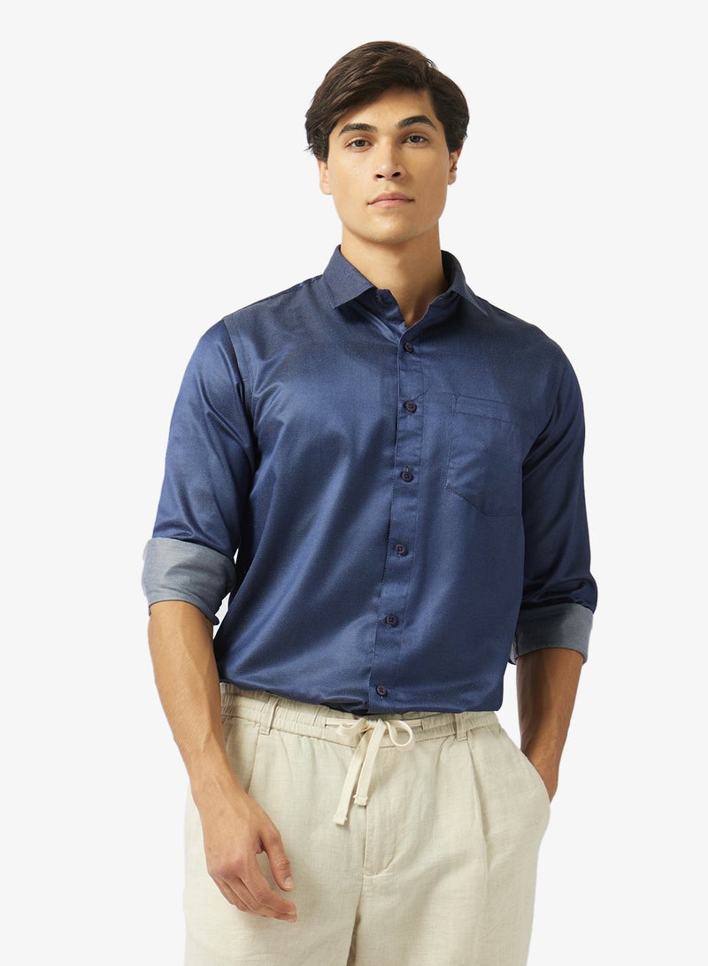 Robert Wood Mens Shirts Oxford Self Diamond Weave - Image 1