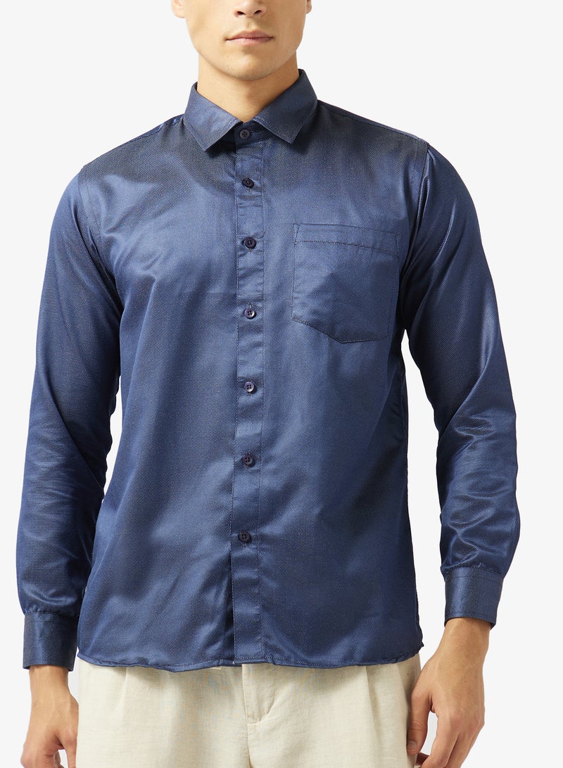 Robert Wood Mens Shirts Oxford Self Diamond Weave - Image 3