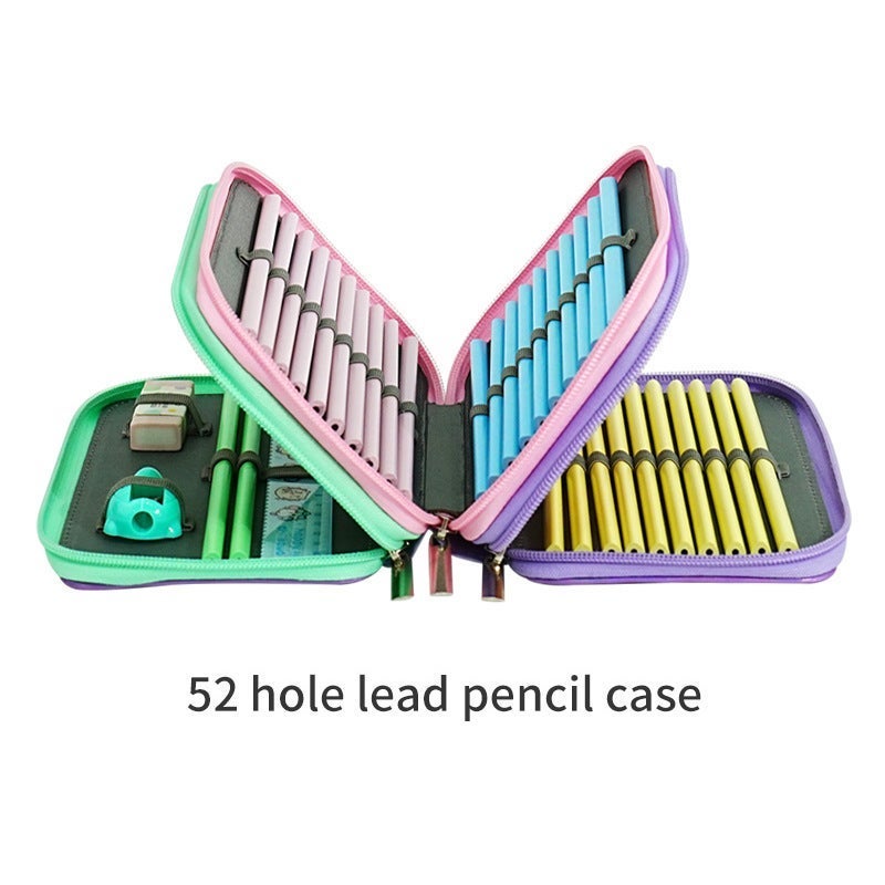 52 Hole Large Capacity Pencil Roll Kotak Pensel 52 Lubang Beg Pensel Student Art Painting Storage Organizer Waterproof Stationery Bag Back To School For Boys Girls Art Supplies - Image 3