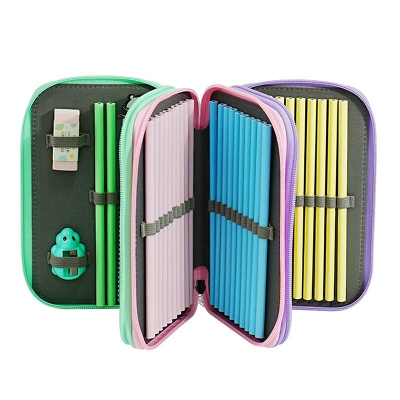 52 Hole Large Capacity Pencil Roll Kotak Pensel 52 Lubang Beg Pensel Student Art Painting Storage Organizer Waterproof Stationery Bag Back To School For Boys Girls Art Supplies - Image 5