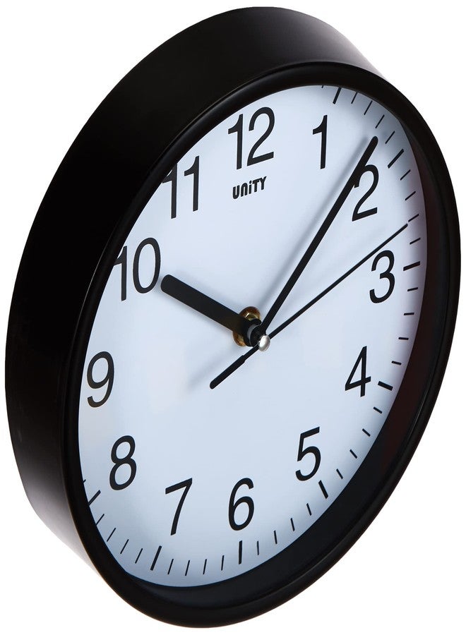 Unity Wall Clock, Radcliffe, Silent Sweep, Modern, Black, 20cm / 8-inch - Image 3