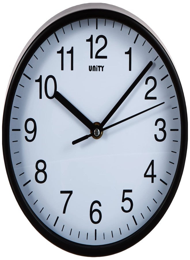 Unity Wall Clock, Radcliffe, Silent Sweep, Modern, Black, 20cm / 8-inch - Image 1