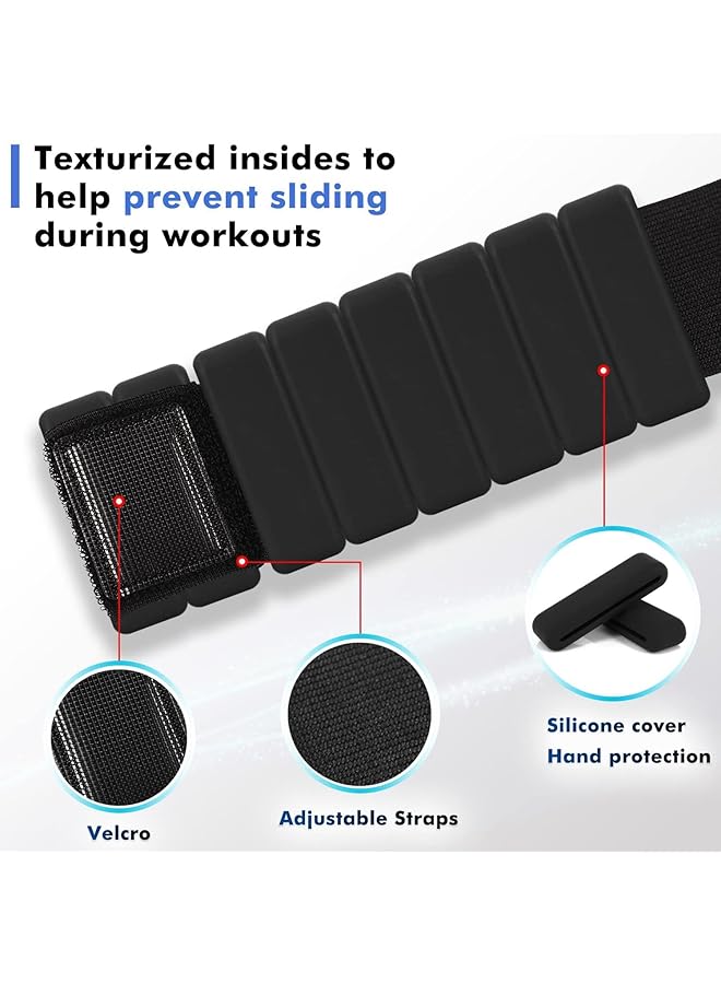 DMG TECH Wrist Weights 2 Pack Adjustable Wearable Wrist and Ankle Weights 450g Each Waterproof and Sweatproof Silicone Hand Weights for Run Yoga Dance Walk Sports - Image 3