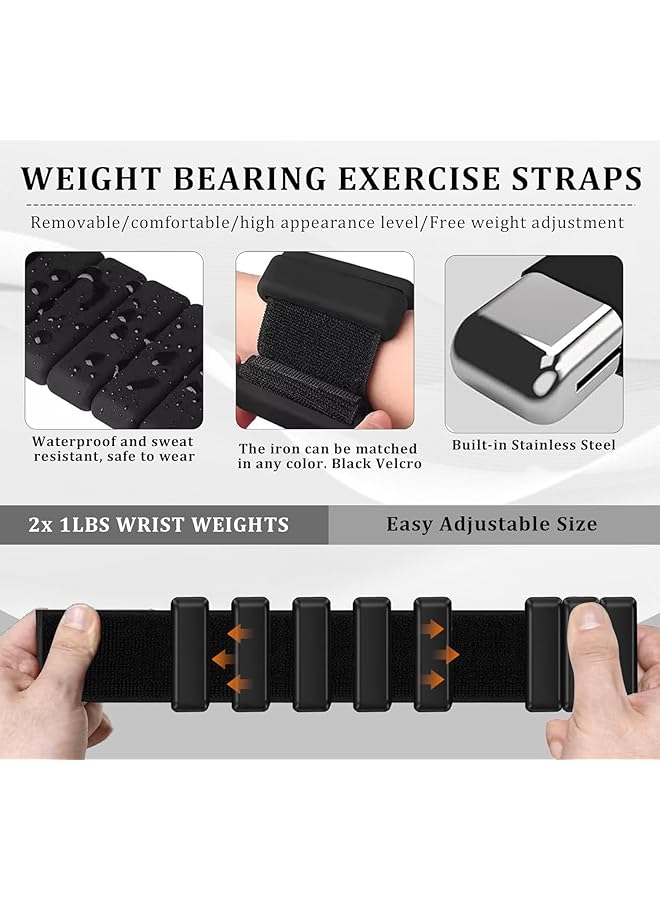 DMG TECH Wrist Weights 2 Pack Adjustable Wearable Wrist and Ankle Weights 450g Each Waterproof and Sweatproof Silicone Hand Weights for Run Yoga Dance Walk Sports - Image 2