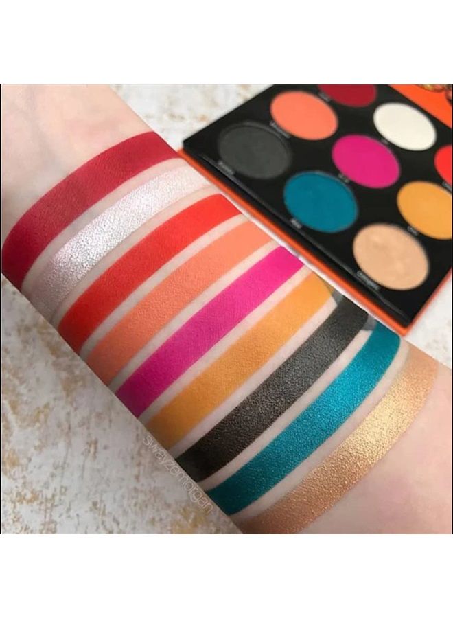 Juvia's Place لوحة ظلال العيون المرجانية الحمراء المحايدة - مكياج عيون احترافي، لوحة ظلال عيون ملونة، لوحة مكياج لتلوين العيون وتألقها، مستحضرات تجميل ظلال العيون المضغوطة، 9 درجات - Image 3