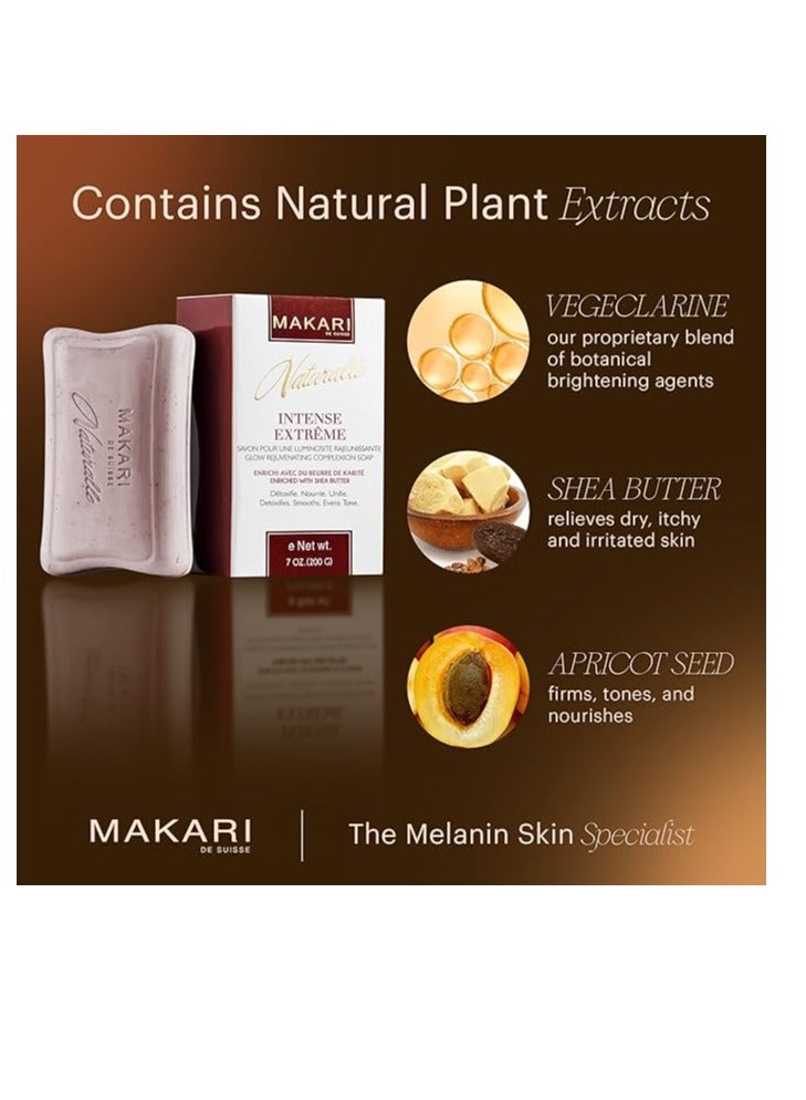 MAKARI Naturalle Intense Extreme Skin Lightening 7oz Bar with Shea Butter & SPF 15 - Anti-Aging Cleansing Treatment Soap - Image 2