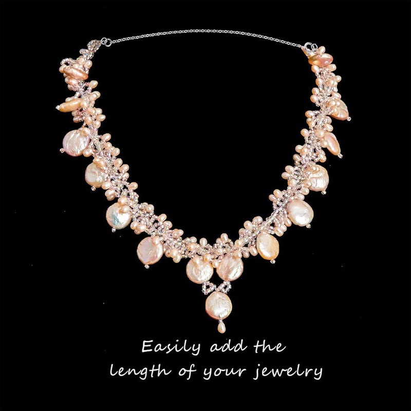 Lancharmed 3 Pcs 925 Sterling Silver Necklace Extenders for Women Durable Strong Removable Necklace Bracelet Anklet Extension Jewelry Making Chains - Image 3