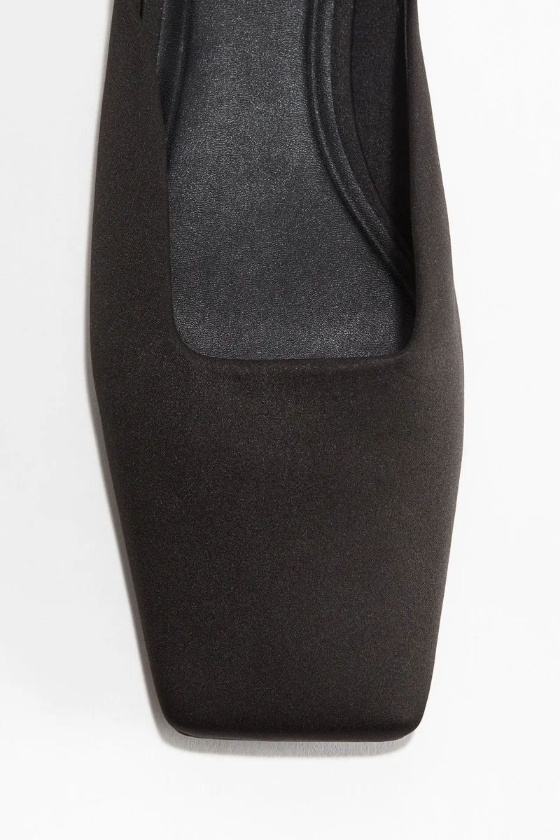 H&M Square-toe satin mules