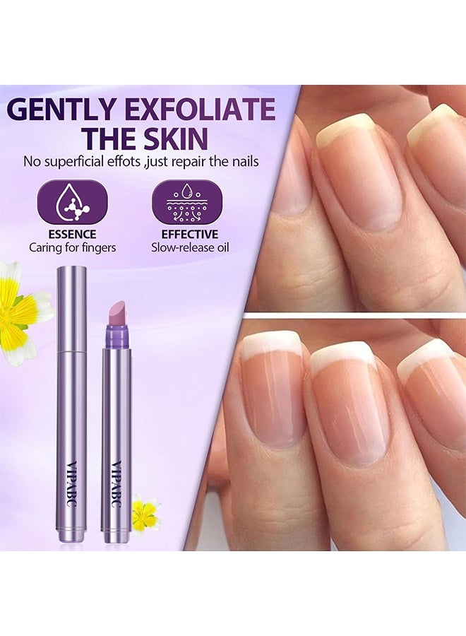 VIPABC Upgrade 3-in-1 Cuticle Oil Pen, Cuticle Pusher Nail Oil Pen With Ceramic Tip, Cuticle Treatment For Hangnails, Dry & Damaged Nails, Nail Cuticle Remover, Moisturizes & Strengthens Nails - Image 2