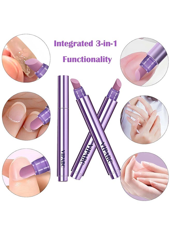 VIPABC Upgrade 3-in-1 Cuticle Oil Pen, Cuticle Pusher Nail Oil Pen With Ceramic Tip, Cuticle Treatment For Hangnails, Dry & Damaged Nails, Nail Cuticle Remover, Moisturizes & Strengthens Nails - Image 3