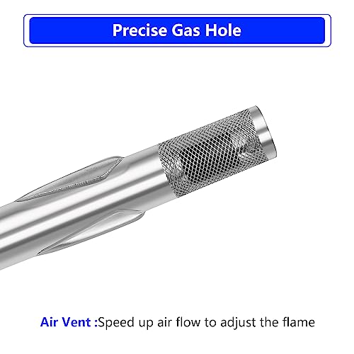 CANDANA Burner for Weber Q100, Q120, Q1000, Q1200, Baby Q Gas Grill, 17inch 304 Stainless Steel Burner Tube 386001, 386002, 516002, 516001, 50060001, 51060001 Replacement Part 69957, 41657 60040 - Image 3