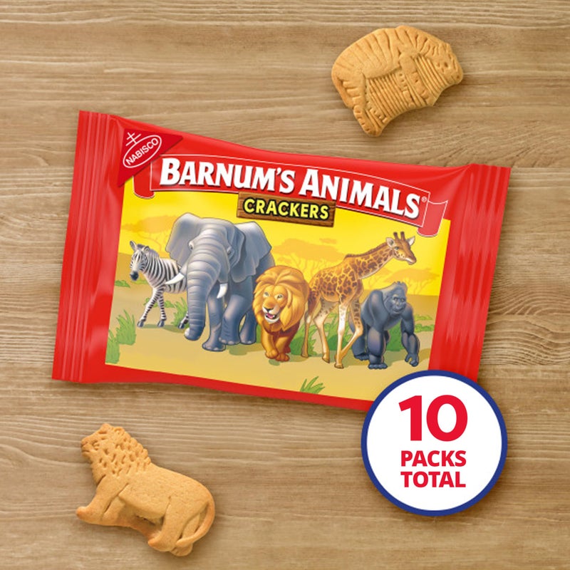 BARNUM'S Original Animal Crackers, Kids Snacks, 10 Snack Packs - Image 2