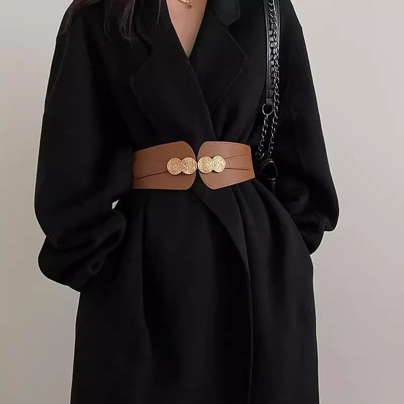 Women's Elastic PU Leather Waist Belt - Image 2
