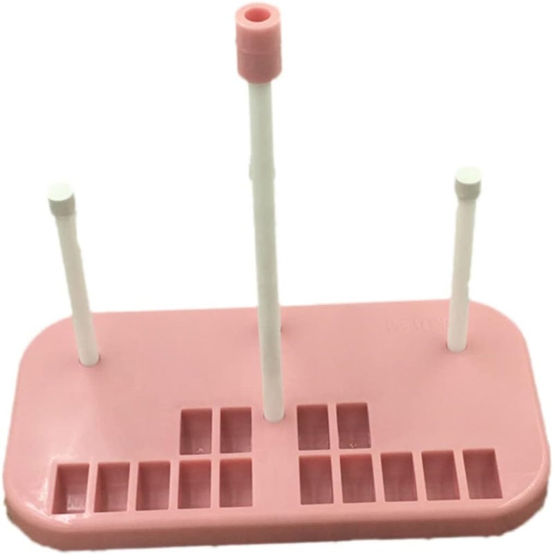 Pink Thread Rack Organizer For Serger Quilting Embroidery Floss And Sewing Supplies Storage - Image 1