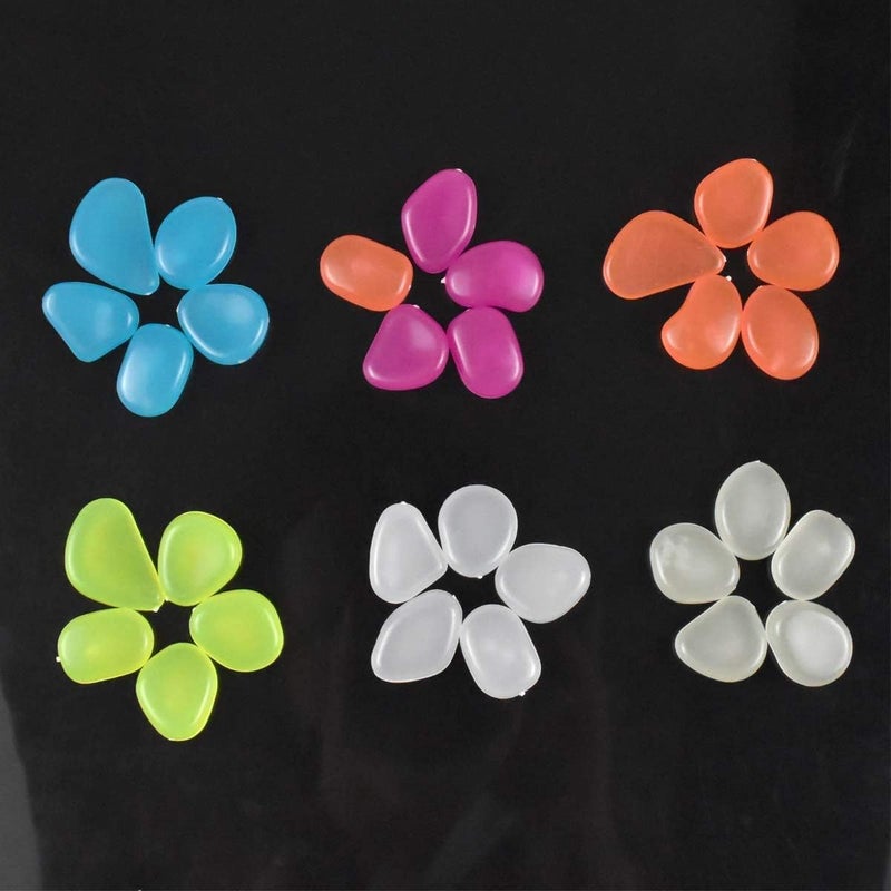 Bingcute 100 pcs Glowing Pebbles Glow in the Dark Stones Rocks Colorful Luminous Cobblestones Gravel Decoration for Garden Yard Aquarium Fish Tank Walkway Colorful Luminous Cobblestones - Image 5