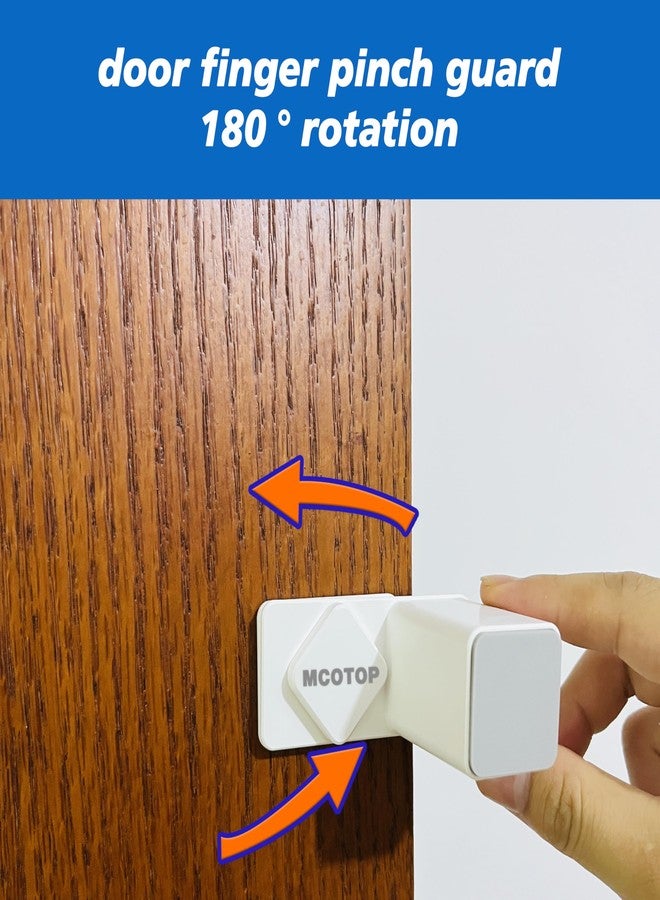 MCOTOP Door Pinch Guards (2 Pack), Child Safety Locks, Baby Proofing, Prevents Finger Pinch Injuries, Baby Safety Finger Protectors, No Drilling & Tools, Easy to Install and Use (White) - Image 4