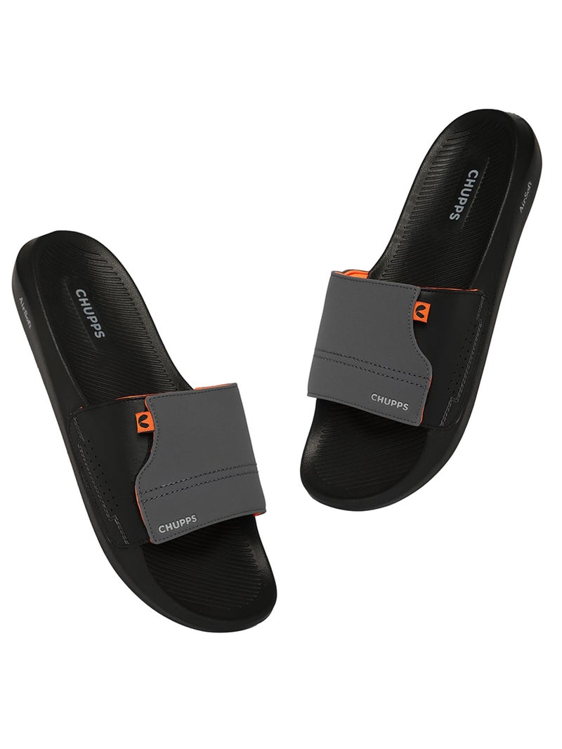 CHUPPS Urban One Vapor Slider for Men, FOAM6 Upper Technology (6mm Foam) Snug Fit with Airsoft Footbed (Contoured & Cushioned) for Super Comfort Flip Flop Slipper - Image 3