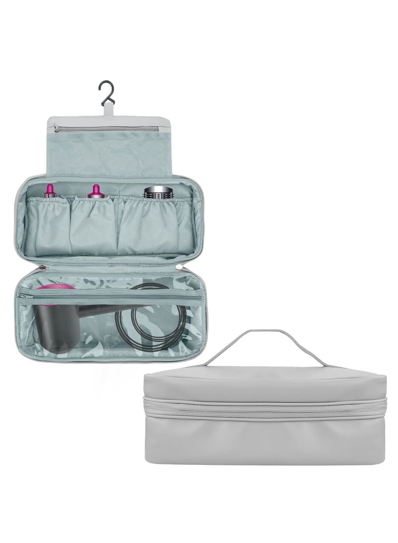 SYOSI Travel Case for Dyson Supersonic Hair Dryer or Airwrap Styler - Waterproof PU Material Compact Organizer with Mesh Pockets and PVC Zippered Pockets - Easy to Carry with Top Handle and Hanging Hook - Image 1