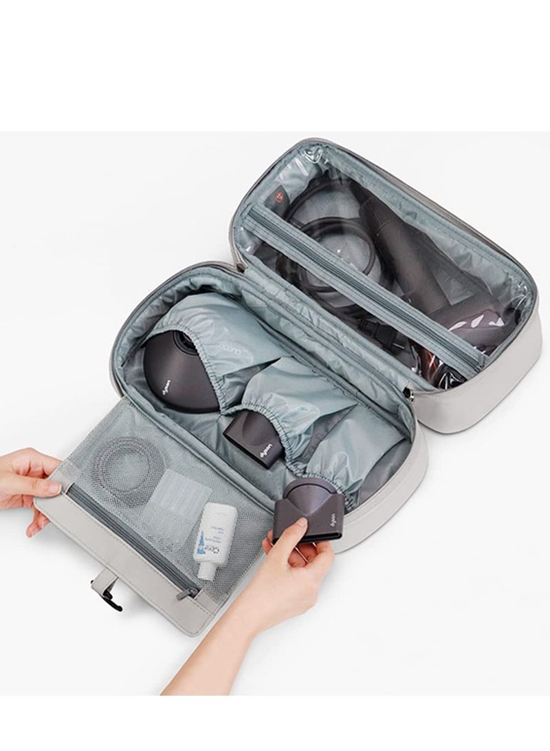 SYOSI Travel Case for Dyson Supersonic Hair Dryer or Airwrap Styler - Waterproof PU Material Compact Organizer with Mesh Pockets and PVC Zippered Pockets - Easy to Carry with Top Handle and Hanging Hook - Image 3