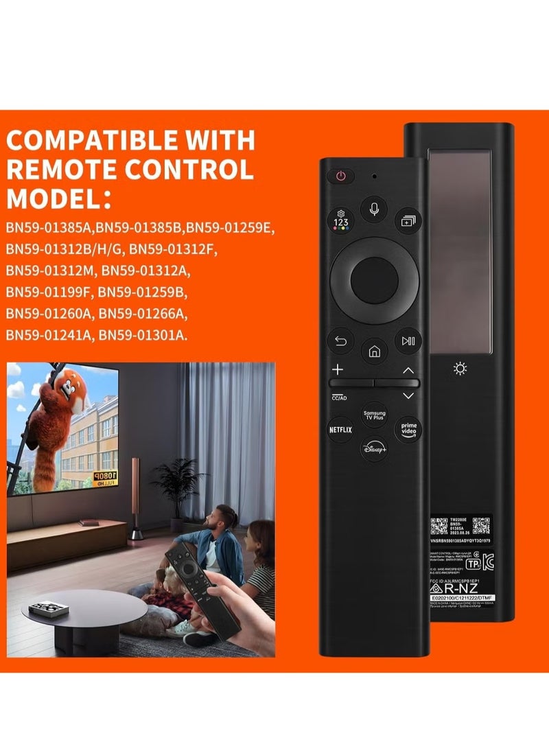 ELTRAZONE BN59-01385A Solar Voice Remote Control – Replacement for Samsung Smart TVs (2021-2023 Neo QLED, The Frame, Crystal 4K & 8K UHD) – USB-C & Solar Rechargeable with Smart Voice Assistant – Ergonomic & Durable Design - Image 3