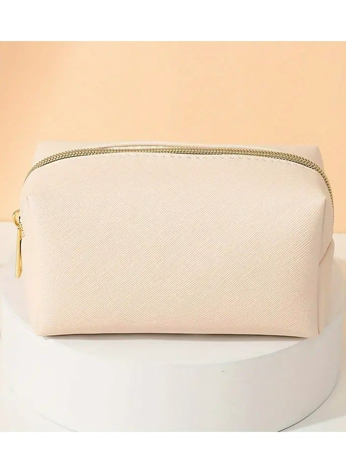 Ucanbe Chic PVC Travel Cosmetic Bag - Portable, Scent-Free Makeup Organizer with Cross Pattern Design - Image 1