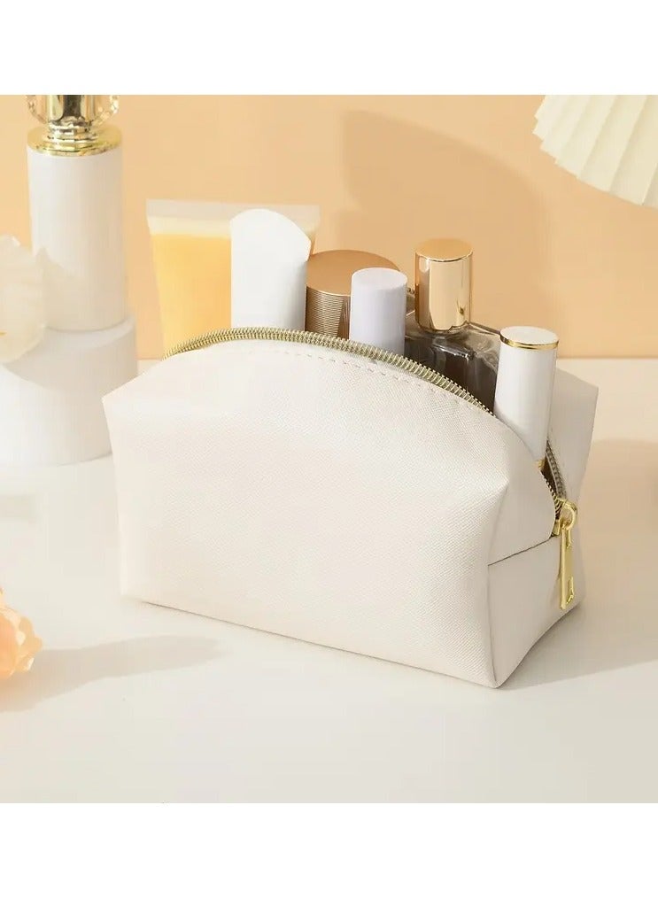 Ucanbe Chic PVC Travel Cosmetic Bag - Portable, Scent-Free Makeup Organizer with Cross Pattern Design - Image 3