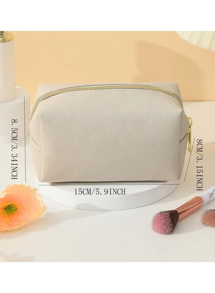 Ucanbe Chic PVC Travel Cosmetic Bag - Portable, Scent-Free Makeup Organizer with Cross Pattern Design - Image 4