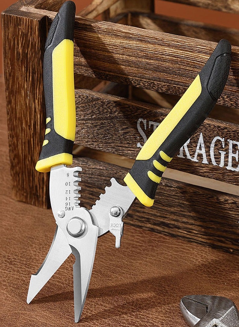 مقص متعدد الاستخدامات للعمل الكهربائي مقص قوي لقص الأسلاك، التجريد والمزيد - Image 2